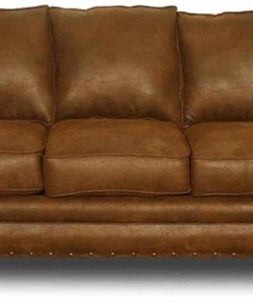 Traditional Microfiber Sedona Sofa in Brown