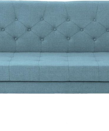 Tufted Fabric Sofa, Blue